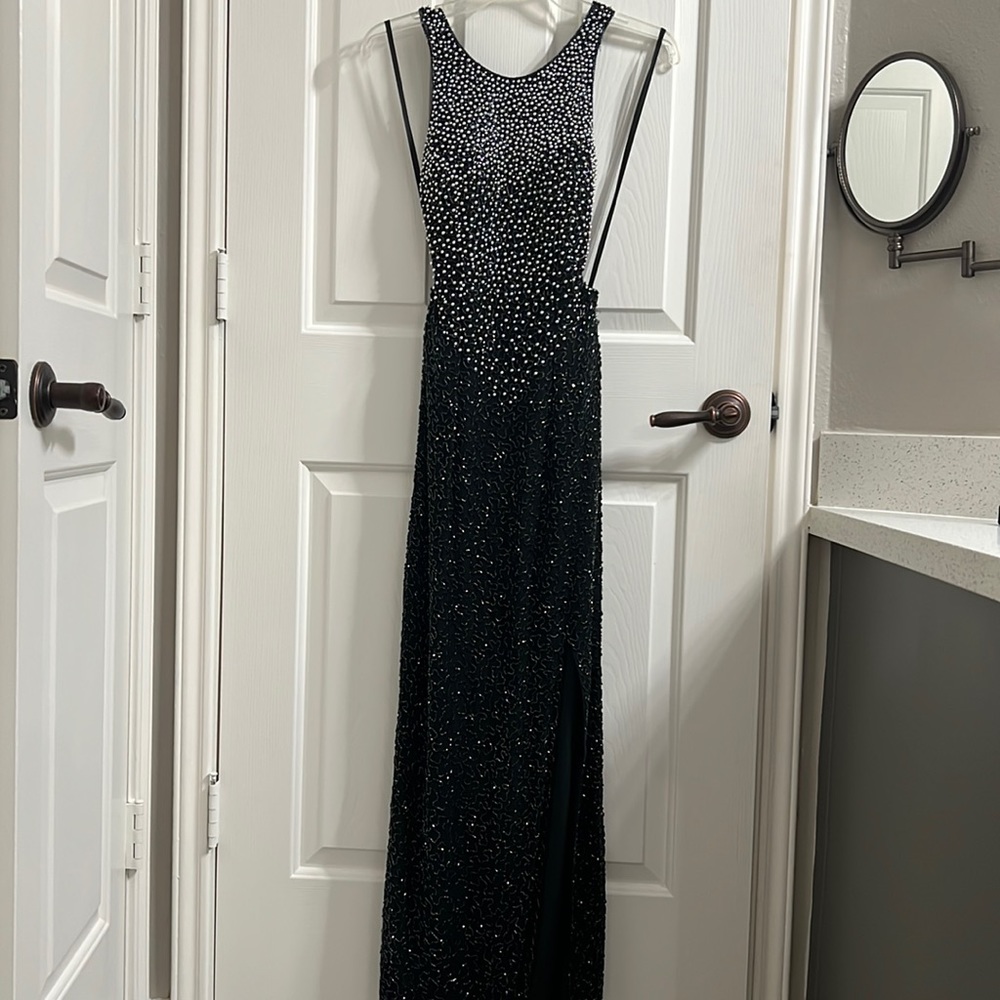 Beautiful black beaded evening gown